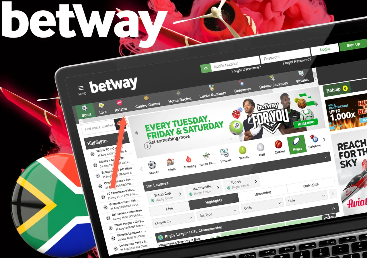 The aviator game can be found in the casino section of the site