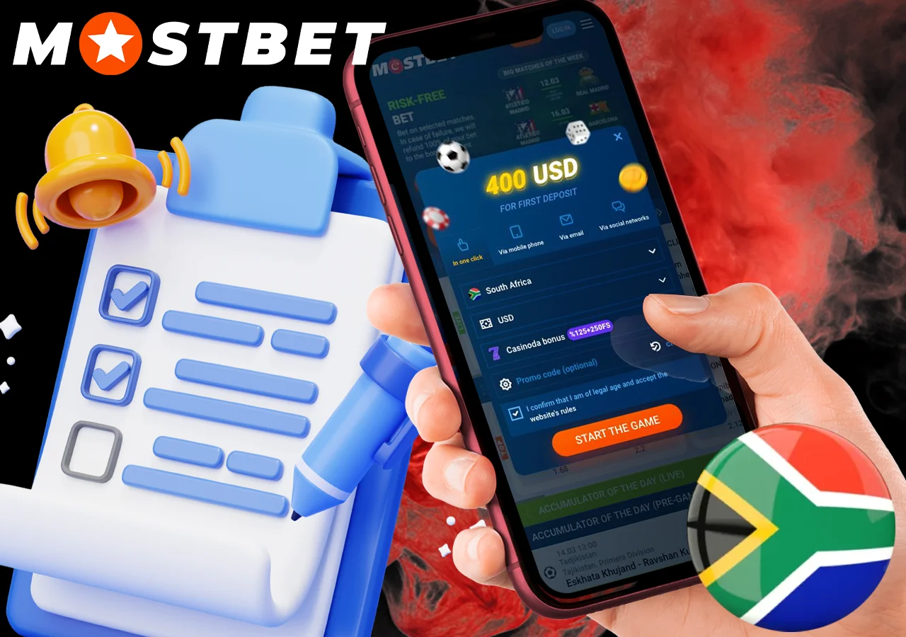 Registration in Mostbet for games